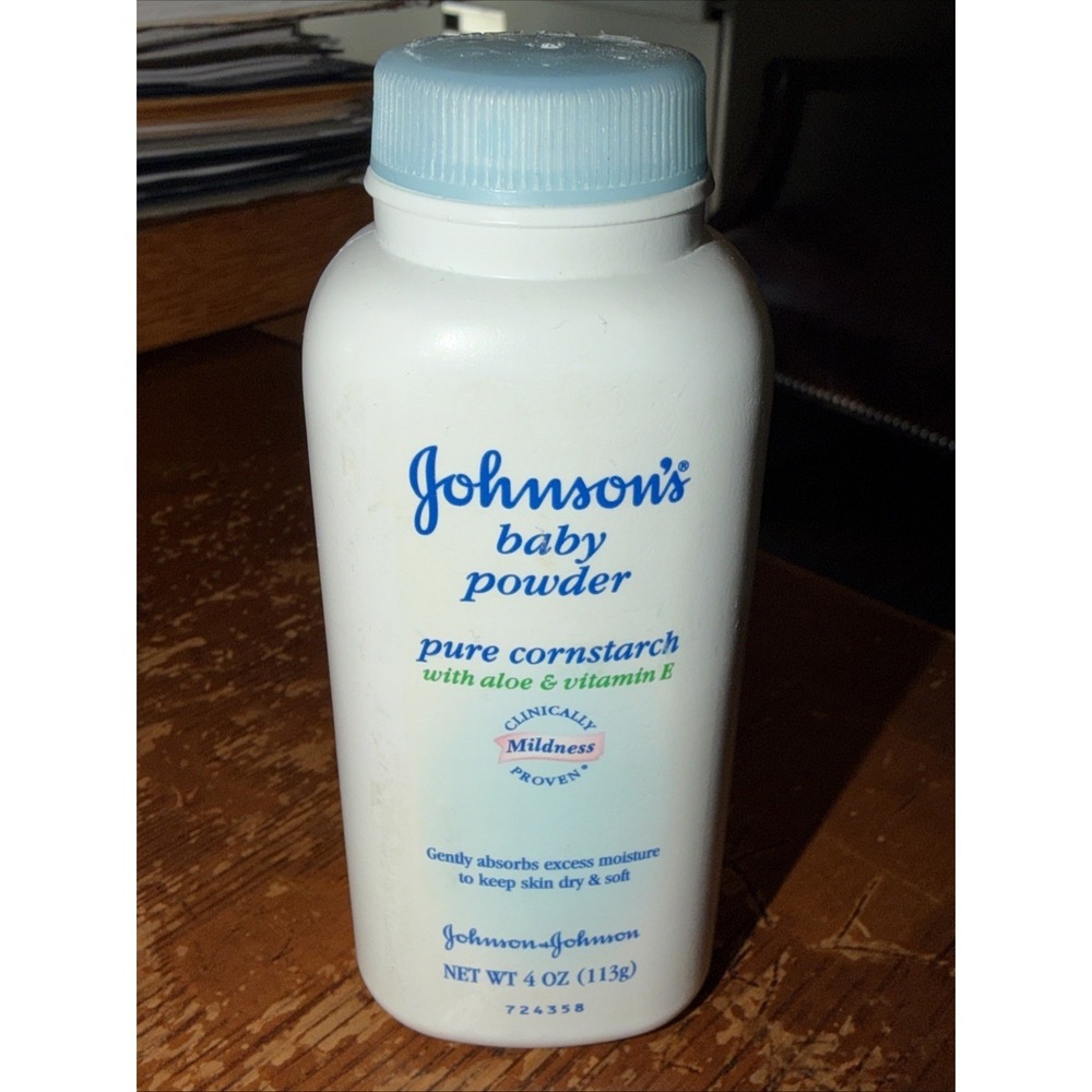Johnson's Baby Powder Pure Cornstarch Talc Formula 4oz 50% Full